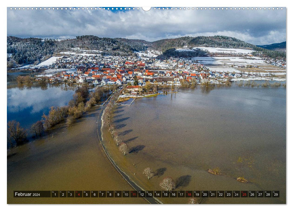 Mein Donautal aus der Luft (CALVENDO Wandkalender 2024)