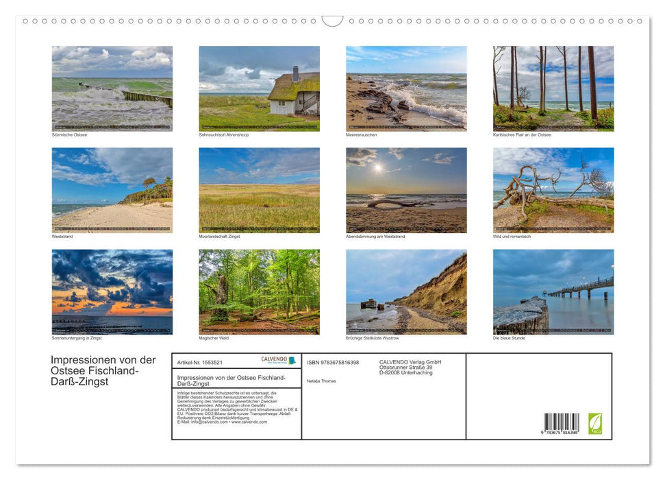Impressionen von der Ostsee Fischland-Darß-Zingst (CALVENDO Wandkalender 2024)