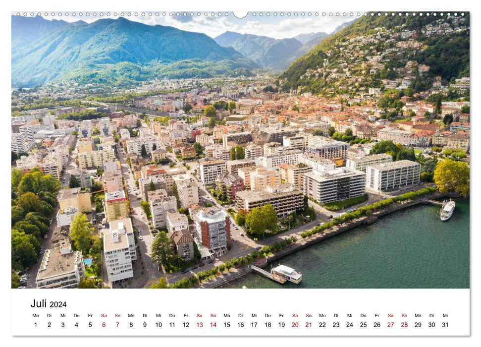 Die Schweiz von oben (CALVENDO Premium Wandkalender 2024)