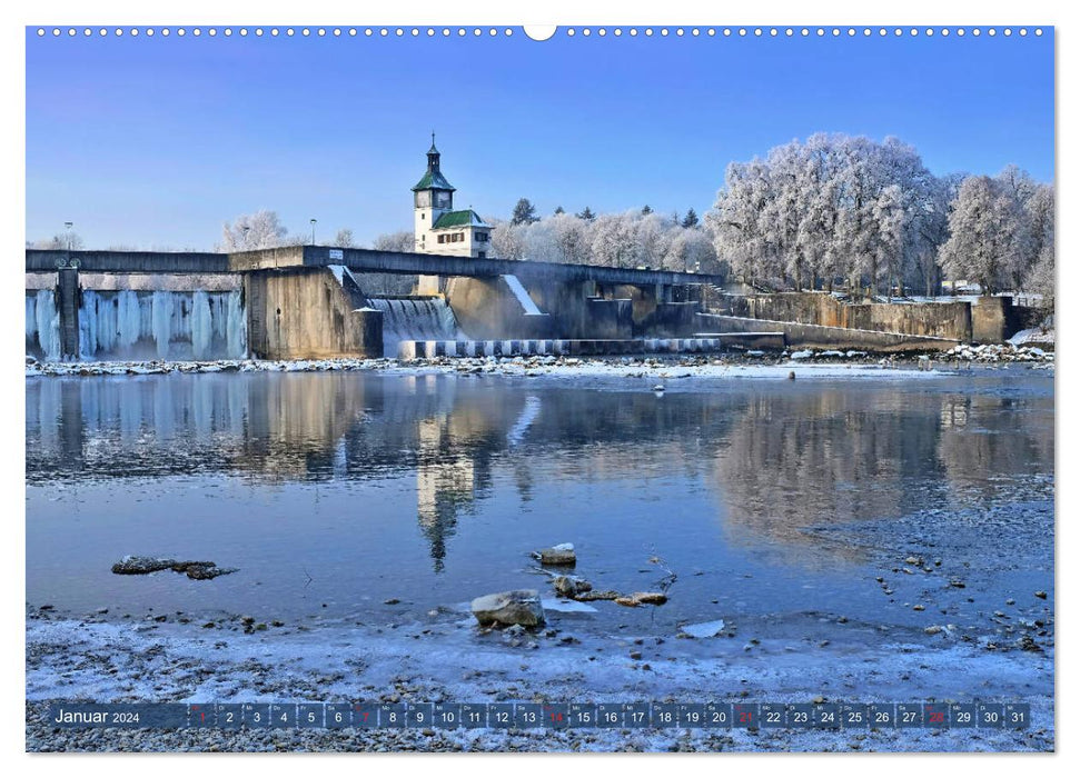 Augsburg - Stadt des Wassers zwischen Lech und Wertach (CALVENDO Wandkalender 2024)