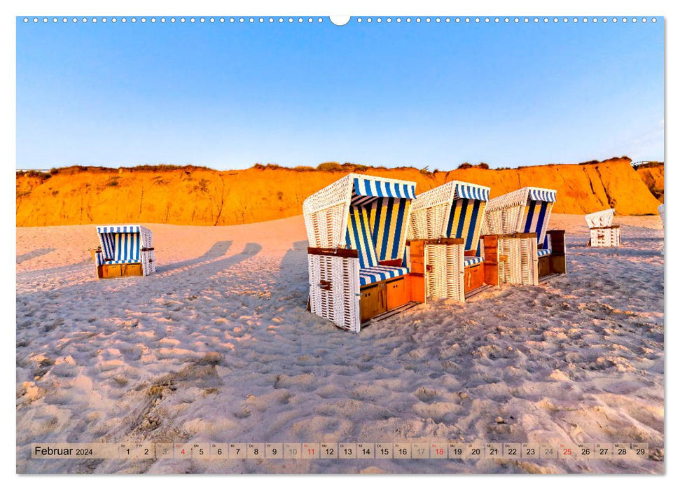 STRANDLUST Nordseeinsel Sylt (CALVENDO Premium Wandkalender 2024)