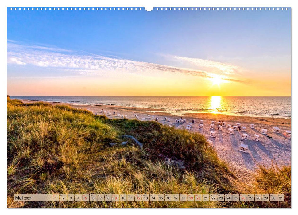 STRANDLUST Nordseeinsel Sylt (CALVENDO Premium Wandkalender 2024)