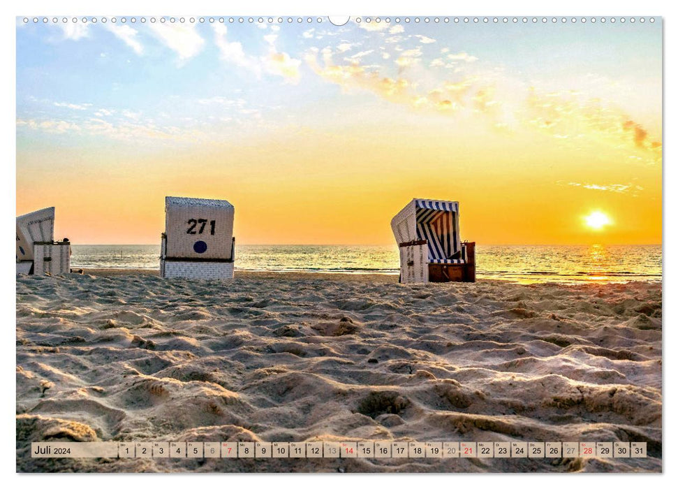 STRANDLUST Nordseeinsel Sylt (CALVENDO Premium Wandkalender 2024)