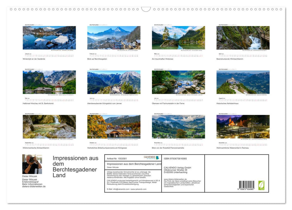 Impressionen aus dem BERCHTESGADENER LAND - Panoramabilder (CALVENDO Wandkalender 2024)