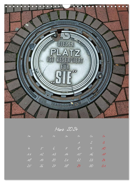 Faszination Kanaldeckel (CALVENDO Wandkalender 2024)