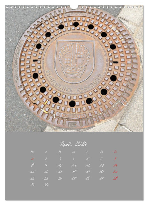 Faszination Kanaldeckel (CALVENDO Wandkalender 2024)