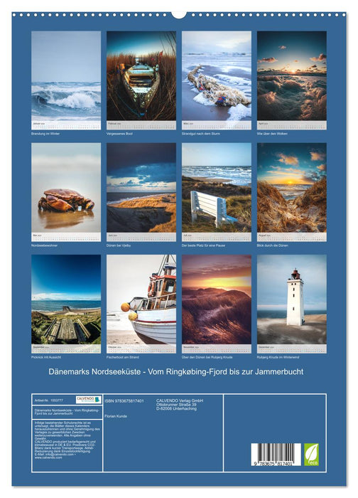Dänemarks Nordseeküste - Vom Ringkøbing-Fjord bis zur Jammerbucht (CALVENDO Premium Wandkalender 2024)