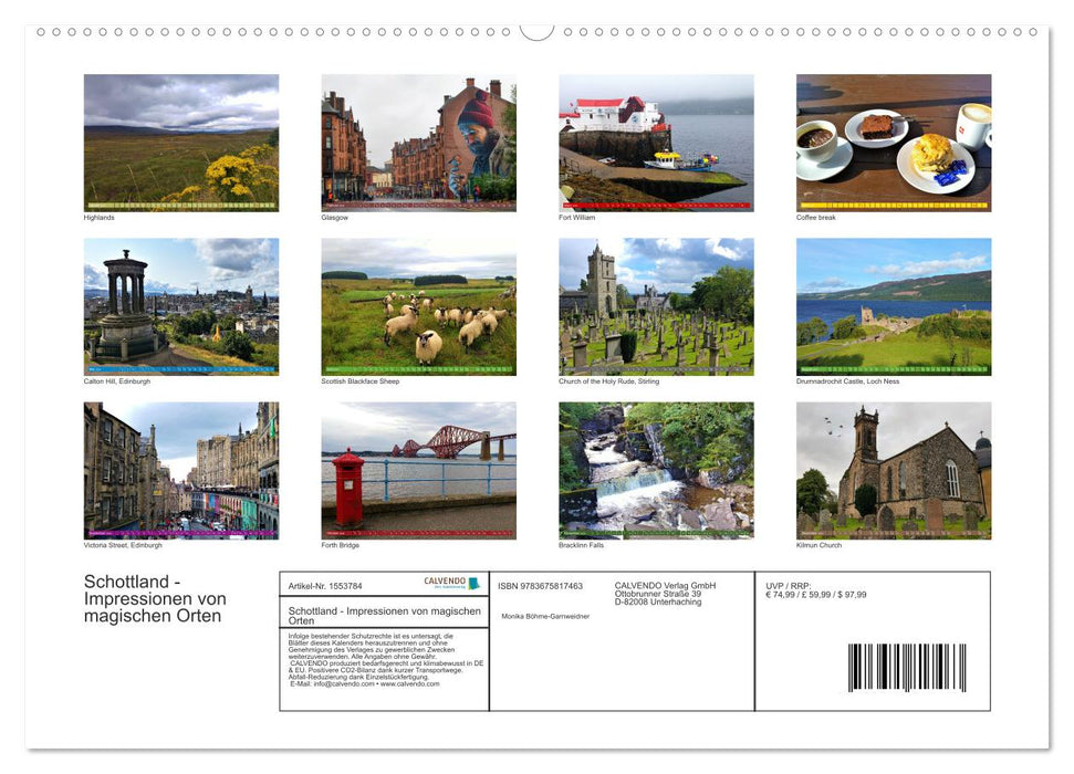 Schottland - Impressionen von magischen Orten (CALVENDO Premium Wandkalender 2024)