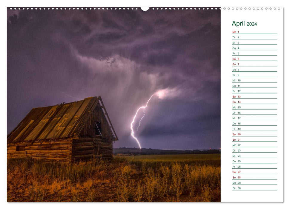 Faszination Blitze beeindruckende Fotos (CALVENDO Premium Wandkalender 2024)