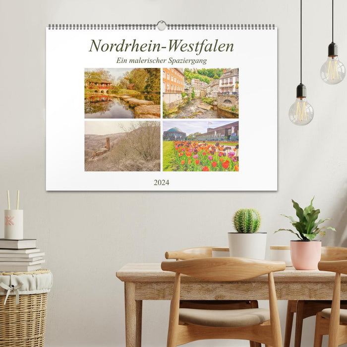 Nordrhein-Westfalen - Ein malerischer Spaziergang (CALVENDO Wandkalender 2024)