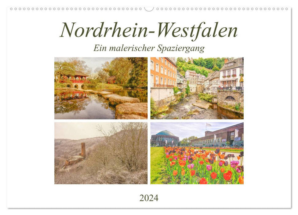 Nordrhein-Westfalen - Ein malerischer Spaziergang (CALVENDO Wandkalender 2024)