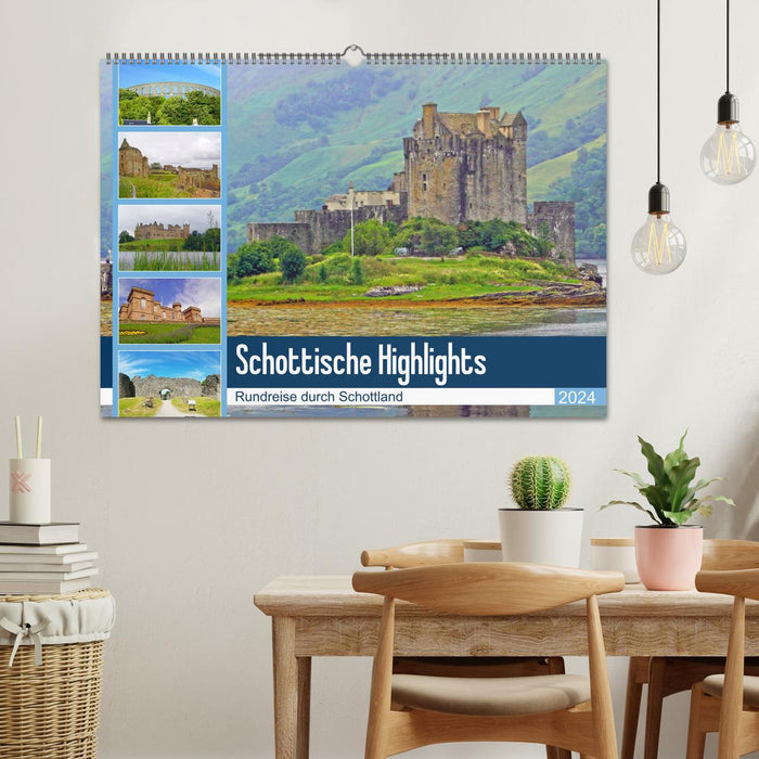 Schottische Highlights Rundreise durch Schottland (CALVENDO Wandkalender 2024)