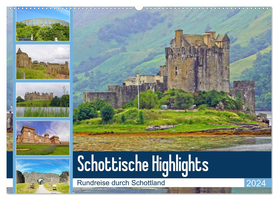 Schottische Highlights Rundreise durch Schottland (CALVENDO Wandkalender 2024)