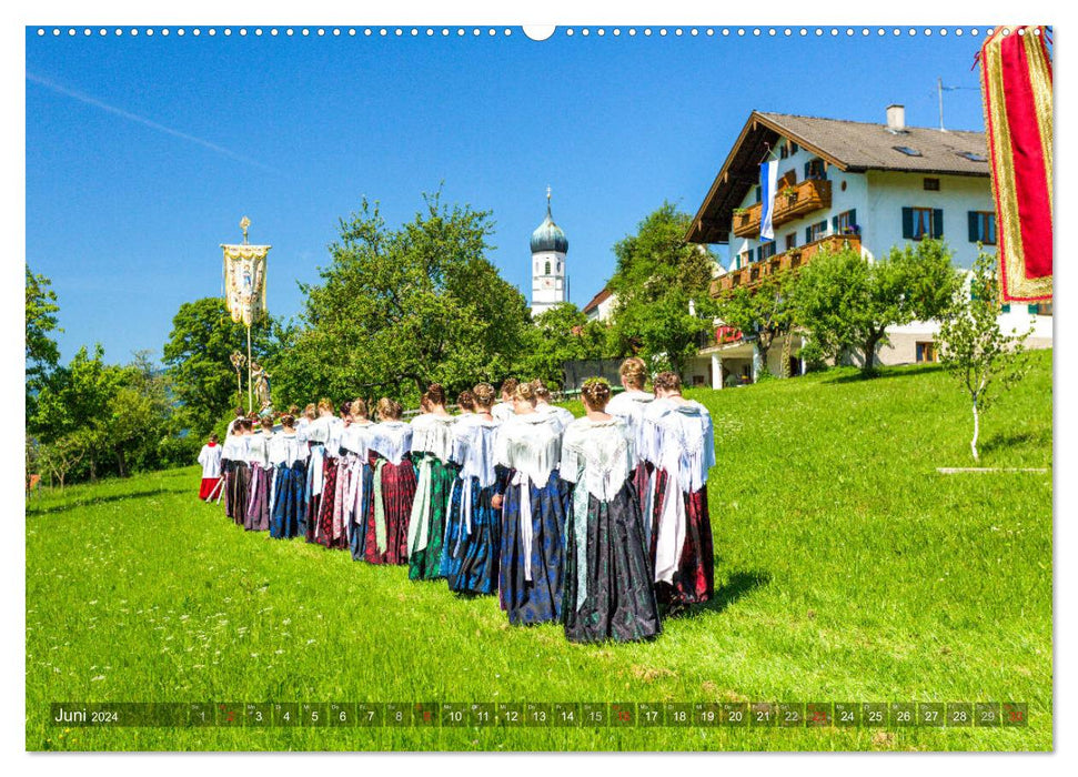 Heimat und Tradition - vom nördlichen Alpenraum bis München (CALVENDO Wandkalender 2024)