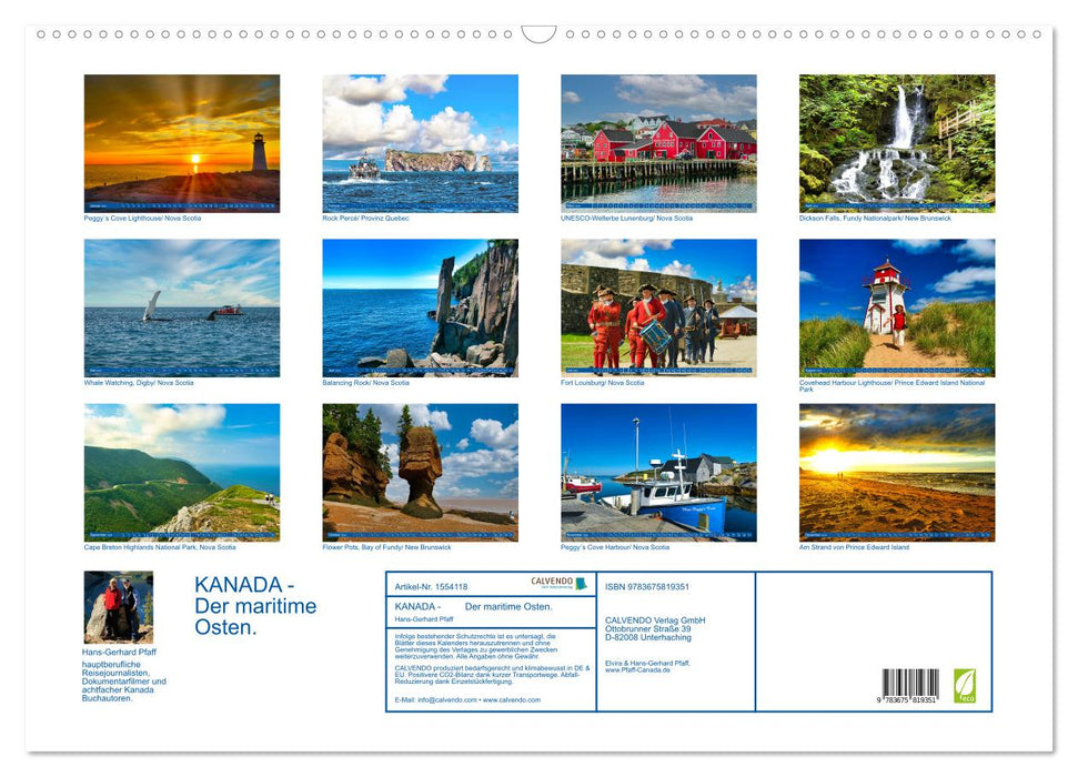 KANADA - Der maritime Osten (CALVENDO Wandkalender 2024)