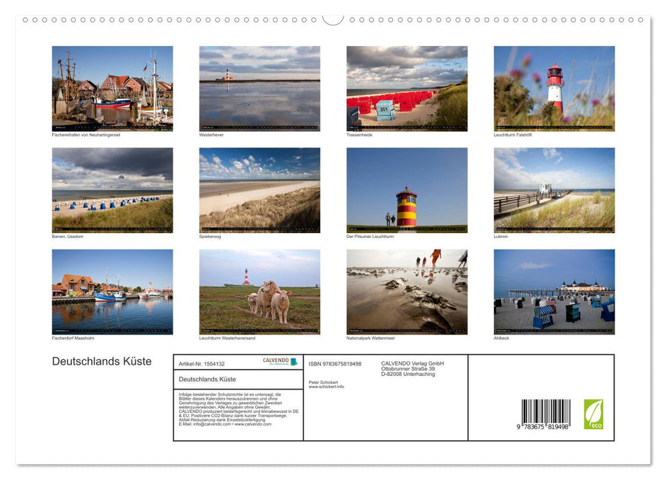 Deutschlands Küste (CALVENDO Premium Wandkalender 2024)