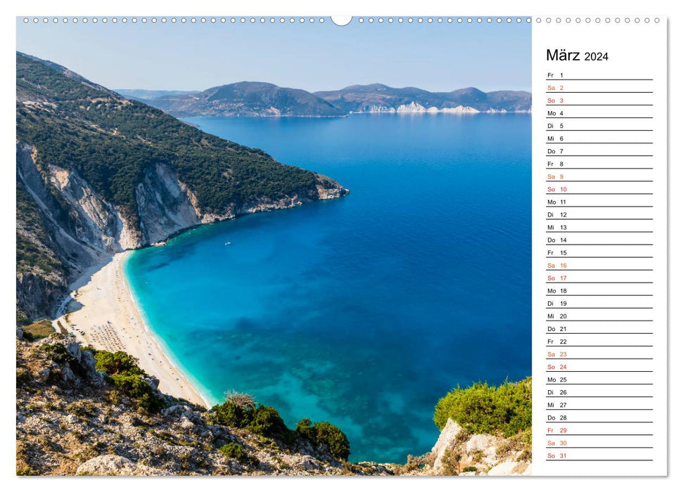 Griechische Inseln im Ionischen Meer (CALVENDO Wandkalender 2024)