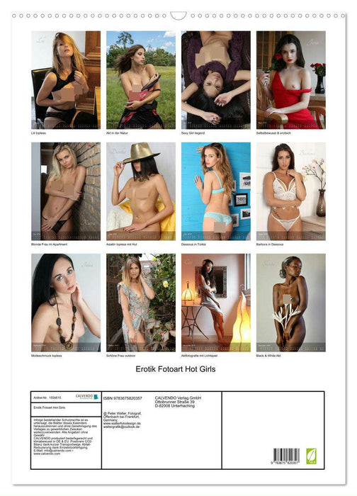 Erotik Fotoart Hot Girls (CALVENDO Wandkalender 2024)