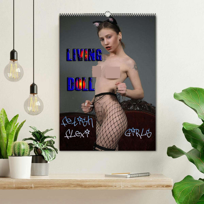 Living Doll - Fetish Flexi Girls (Calendrier mural CALVENDO 2024) 