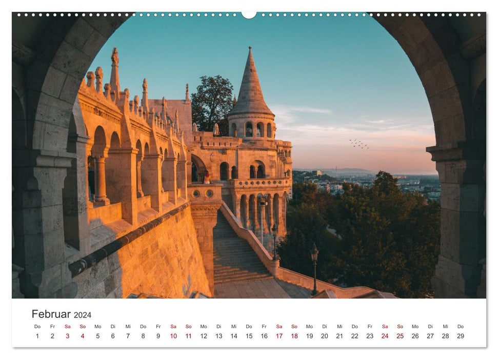 Budapest - Ungarns einzigartige Hauptstadt an der Donau. (CALVENDO Premium Wandkalender 2024)