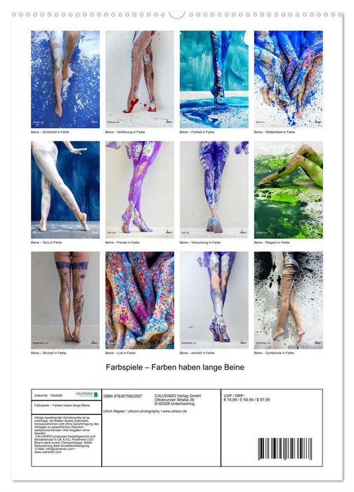 Farbspiele – Farben haben lange Beine (CALVENDO Premium Wandkalender 2024)