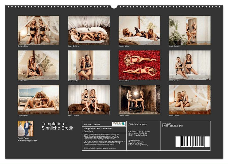 Temptation - Sinnliche Erotik (CALVENDO Premium Wandkalender 2024)