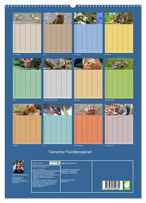 Tierischer Familienplaner (CALVENDO Premium Wandkalender 2024)