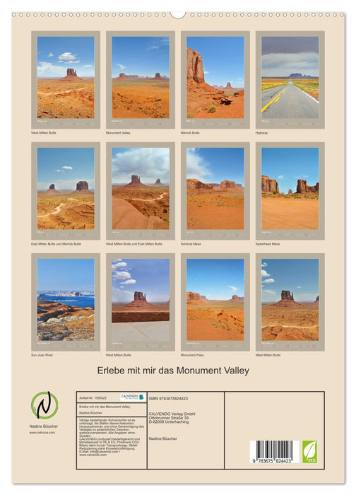 Erlebe mit mir das Monument Valley (CALVENDO Premium Wandkalender 2024)