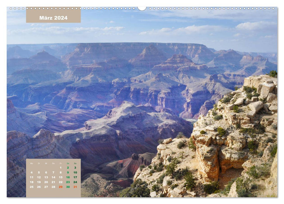 Découvrez les gorges du Grand Canyon avec moi (Calendrier mural CALVENDO Premium 2024) 