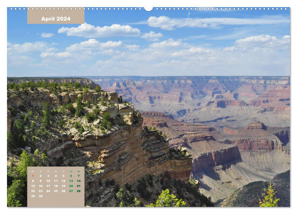 Découvrez les gorges du Grand Canyon avec moi (Calendrier mural CALVENDO Premium 2024) 