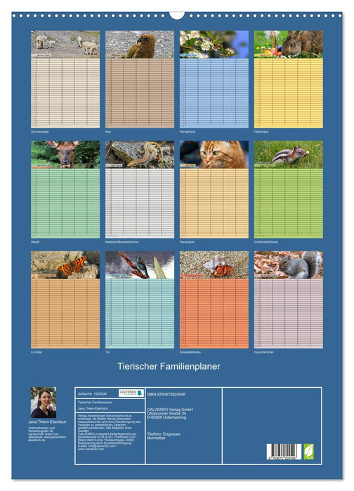 Tierischer Familienplaner (CALVENDO Wandkalender 2024)