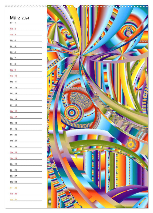 Geometrische Raumeindrücke Planer (CALVENDO Premium Wandkalender 2024)