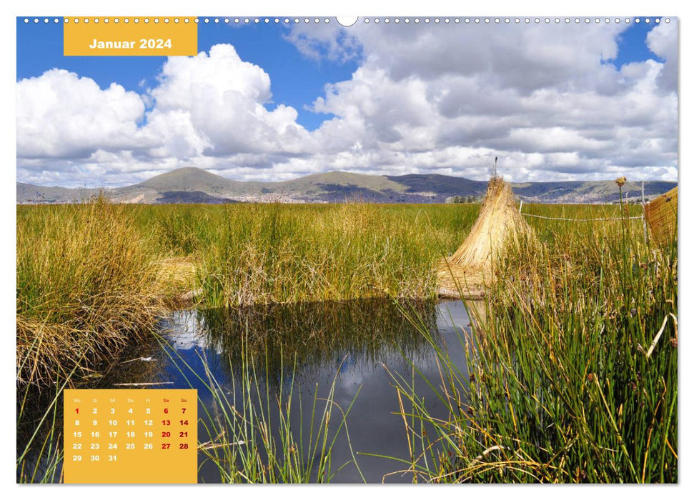 Erleb mit mir die Natur am Titicacasee (CALVENDO Premium Wandkalender 2024)