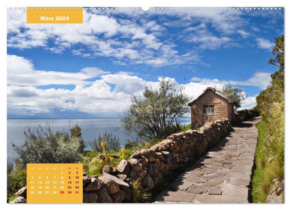 Erleb mit mir die Natur am Titicacasee (CALVENDO Premium Wandkalender 2024)