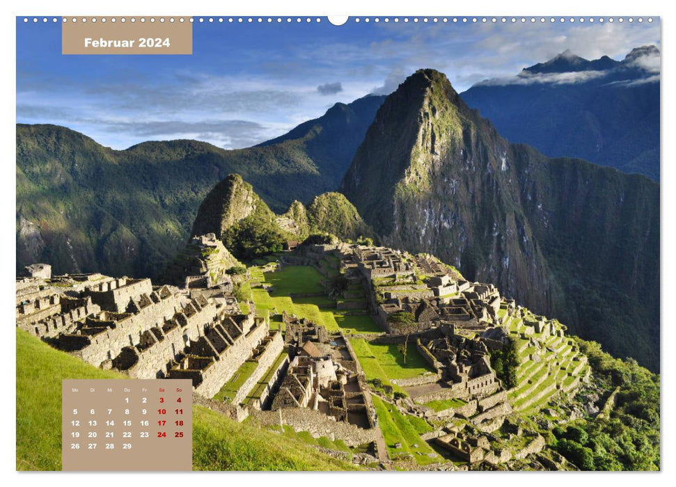 Erlebe mit mir das Inkareich Machu Picchu (CALVENDO Premium Wandkalender 2024)