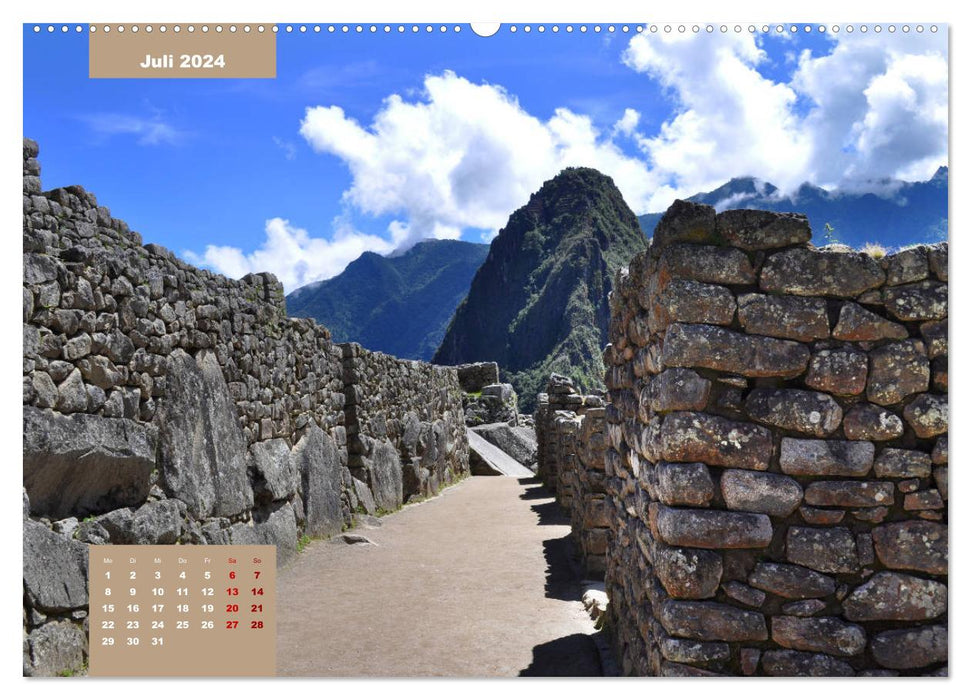 Erlebe mit mir das Inkareich Machu Picchu (CALVENDO Premium Wandkalender 2024)