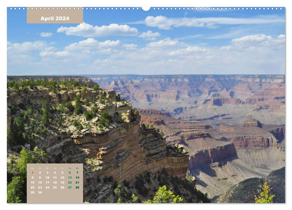 Découvrez avec moi les gorges du Grand Canyon (calendrier mural CALVENDO 2024) 