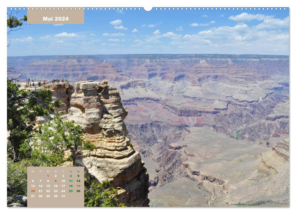 Découvrez avec moi les gorges du Grand Canyon (calendrier mural CALVENDO 2024) 