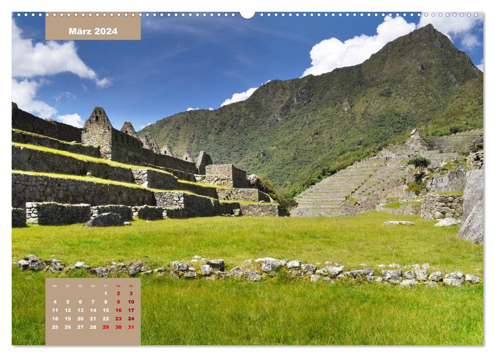Découvrez l'Empire Inca du Machu Picchu avec moi (calendrier mural CALVENDO 2024) 
