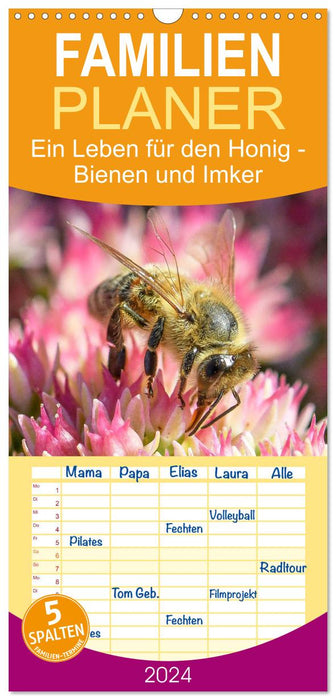 Ein Leben für den Honig - Bienen und Imker (CALVENDO Familienplaner 2024)