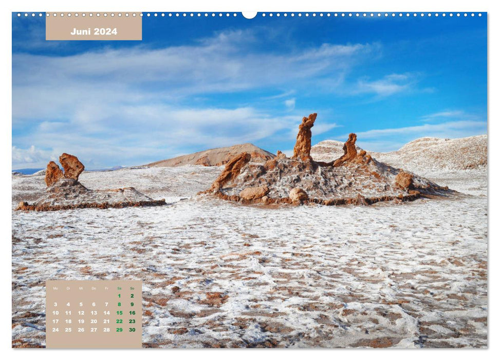 Découvrez avec moi le désert le plus sec de la planète, Atacama (calendrier mural CALVENDO 2024) 