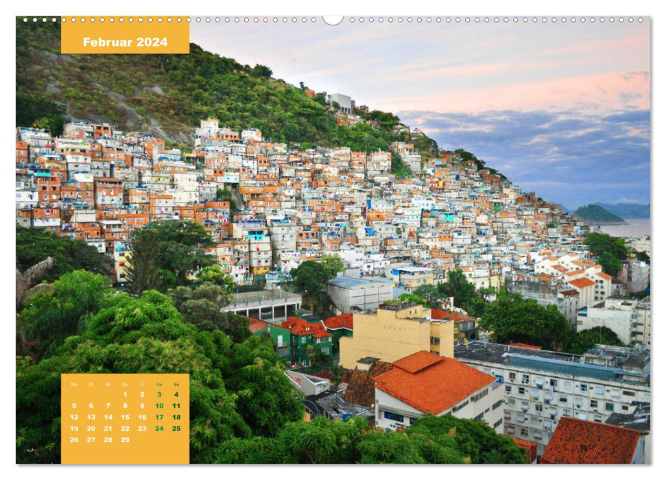 Découvrez l'enivrant Rio de Janeiro avec moi (Calendrier mural CALVENDO Premium 2024) 