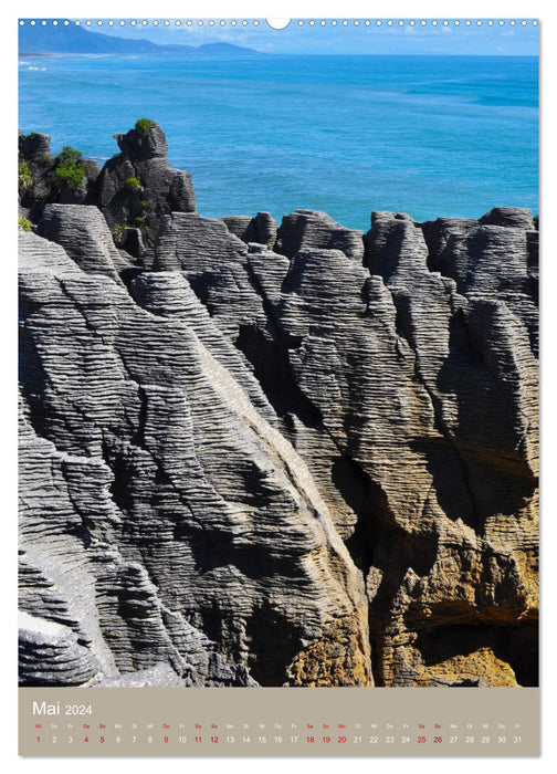 Découvrez l'île du Sud de la Nouvelle-Zélande avec moi (Calendrier mural CALVENDO Premium 2024) 