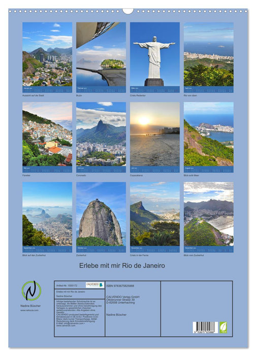 Erlebe mit mir Rio de Janeiro (CALVENDO Wandkalender 2024)