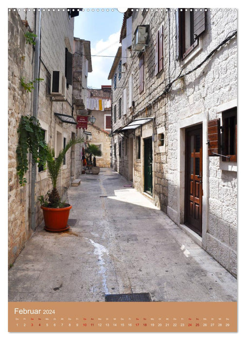 Découvrez avec moi les plus belles rues de Croatie (Calendrier mural CALVENDO Premium 2024) 