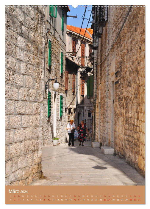 Découvrez avec moi les plus belles rues de Croatie (Calendrier mural CALVENDO Premium 2024) 