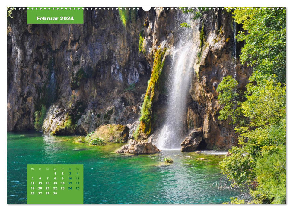 Erlebe mit mir die Wasserwelt der Plitvicer Seen (CALVENDO Premium Wandkalender 2024)