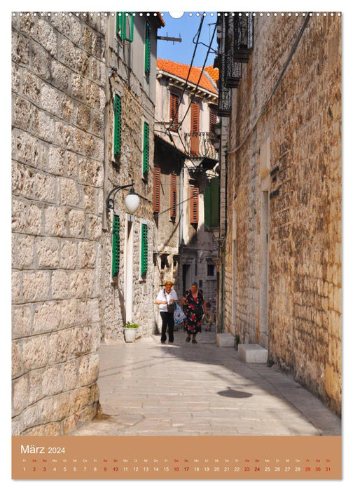 Découvrez avec moi les plus belles rues de Croatie (calendrier mural CALVENDO 2024) 