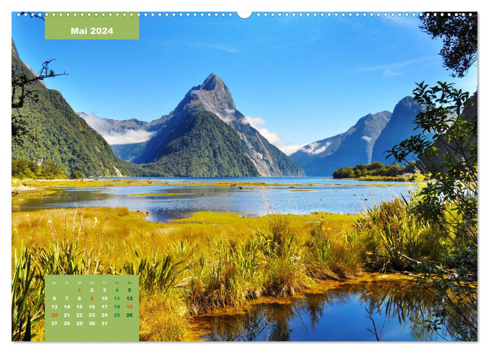 Erlebe mit mir das Naturwunder Neuseeland die Südinsel (CALVENDO Wandkalender 2024)