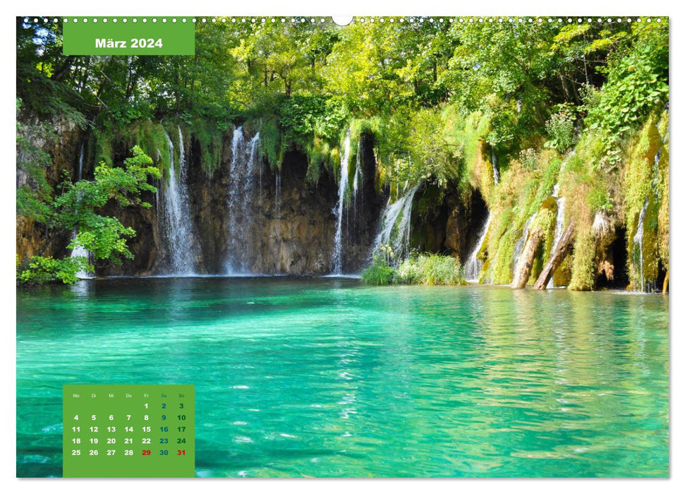 Erlebe mit mir die Wasserwelt der Plitvicer Seen (CALVENDO Wandkalender 2024)